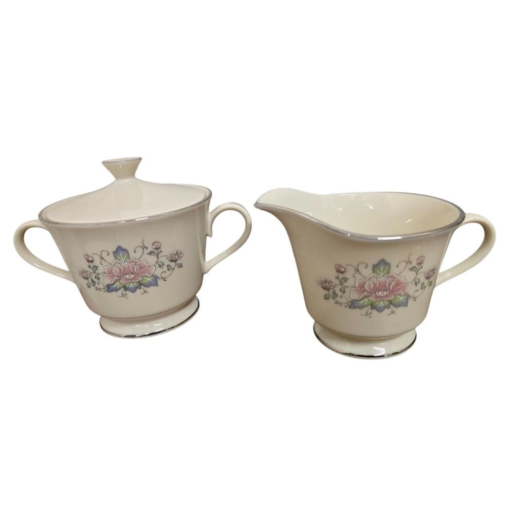 Lenox Charleston Creamer & Sugar Bowl w/ Lid